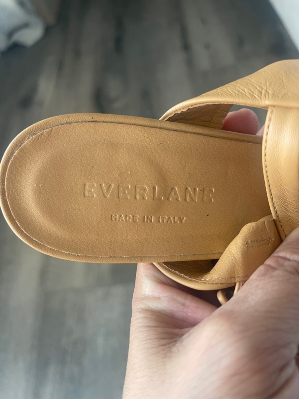 Everlane Tan Leather Double-Strap Slingback Heels - Women - Picture 2 of 9